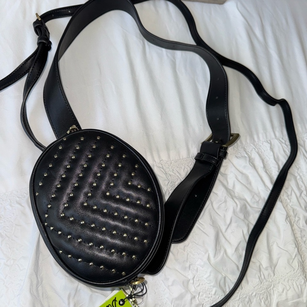 Sam Edelman Black Studded Belt Bag and  Crossbody Bag - convertible NWT